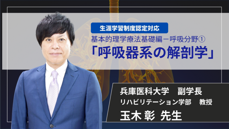 【生涯学習制度認定対応 / 2026年3月3日まで】呼吸器系の解剖学 【 玉木 彰 先生】