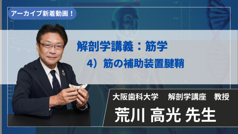 【2027年3月14日まで公開】解剖学講義：筋学　4）筋の補助装置腱鞘【荒川 高光 先生】