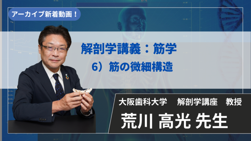 【2027年3月14日まで公開】解剖学講義：筋学　6）筋の微細構造【荒川 高光 先生】